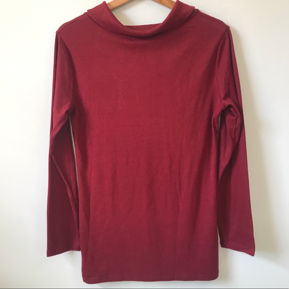 Luckymore Cowl Neck Pullover Long Sleeve Tunic Top with Zipper, Size M - Picture 13 of 16
